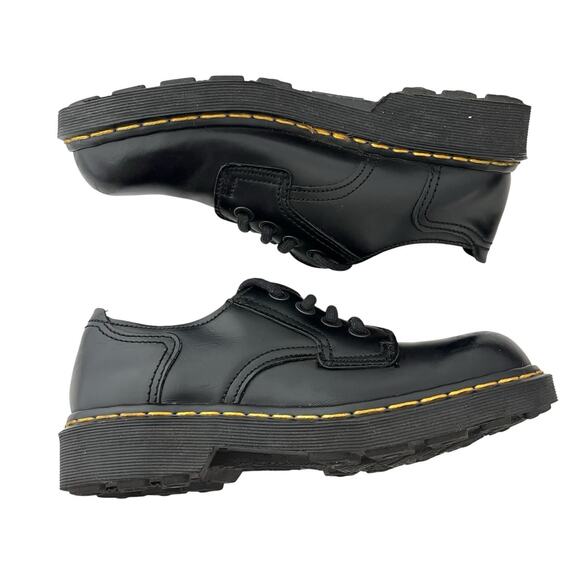 Dr. Martens VTG Leather Chunky heel Shoes Y2K Black Sz 7 retro eclectic grandpa - Picture 3 of 12